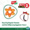 Buy 2 Regular Tomato & Get 1 Long Eggplant Free!